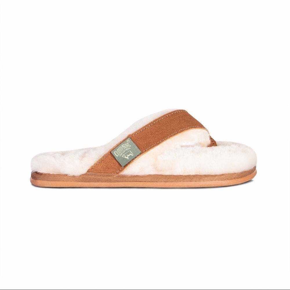 GIRL SHEEPSKIN LINED FLIP FLOPS SIZE 5